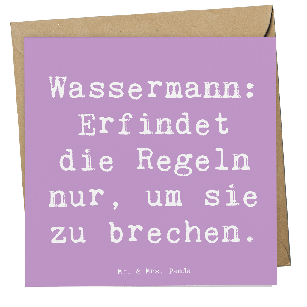 Deluxe Karte Spruch Wassermann Freigeist Karte, Grußkarte, Klappkarte, Einladungskarte, Glückwunschkarte, Hochzeitskarte, Geburtstagskarte, Hochwertige Grußkarte, Hochwertige Klappkarte, Tierkreiszeichen, Sternzeichen, Horoskop, Astrologie, Aszendent