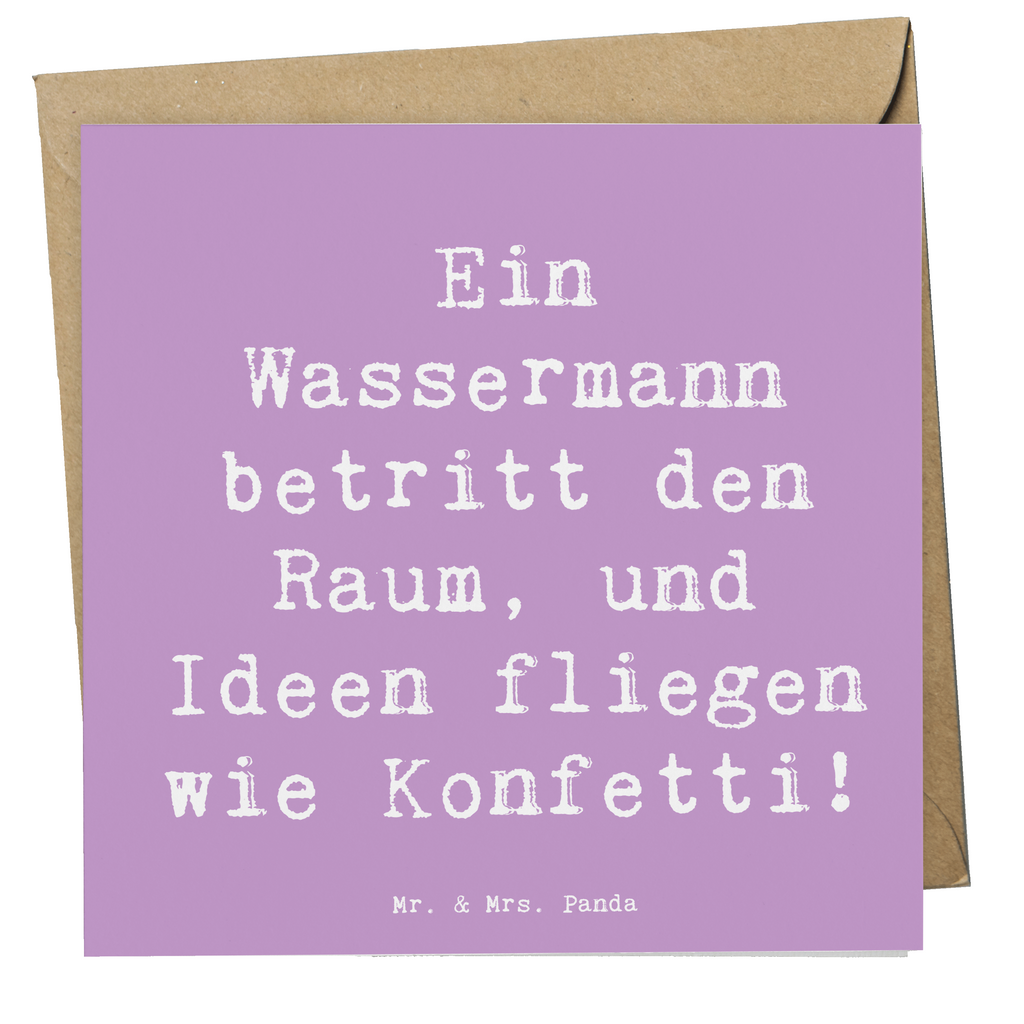 Deluxe Karte Spruch Wassermann Ideenflug Karte, Grußkarte, Klappkarte, Einladungskarte, Glückwunschkarte, Hochzeitskarte, Geburtstagskarte, Hochwertige Grußkarte, Hochwertige Klappkarte, Tierkreiszeichen, Sternzeichen, Horoskop, Astrologie, Aszendent