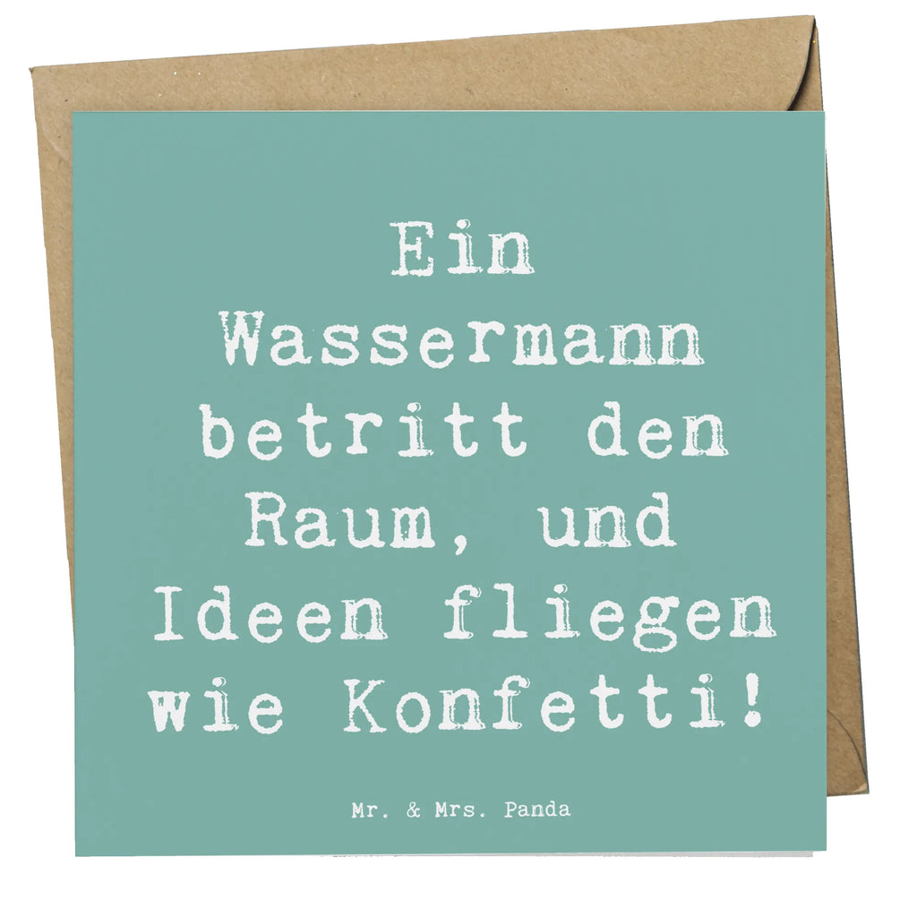 Deluxe Karte Spruch Wassermann Ideenflug Karte, Grußkarte, Klappkarte, Einladungskarte, Glückwunschkarte, Hochzeitskarte, Geburtstagskarte, Hochwertige Grußkarte, Hochwertige Klappkarte, Tierkreiszeichen, Sternzeichen, Horoskop, Astrologie, Aszendent