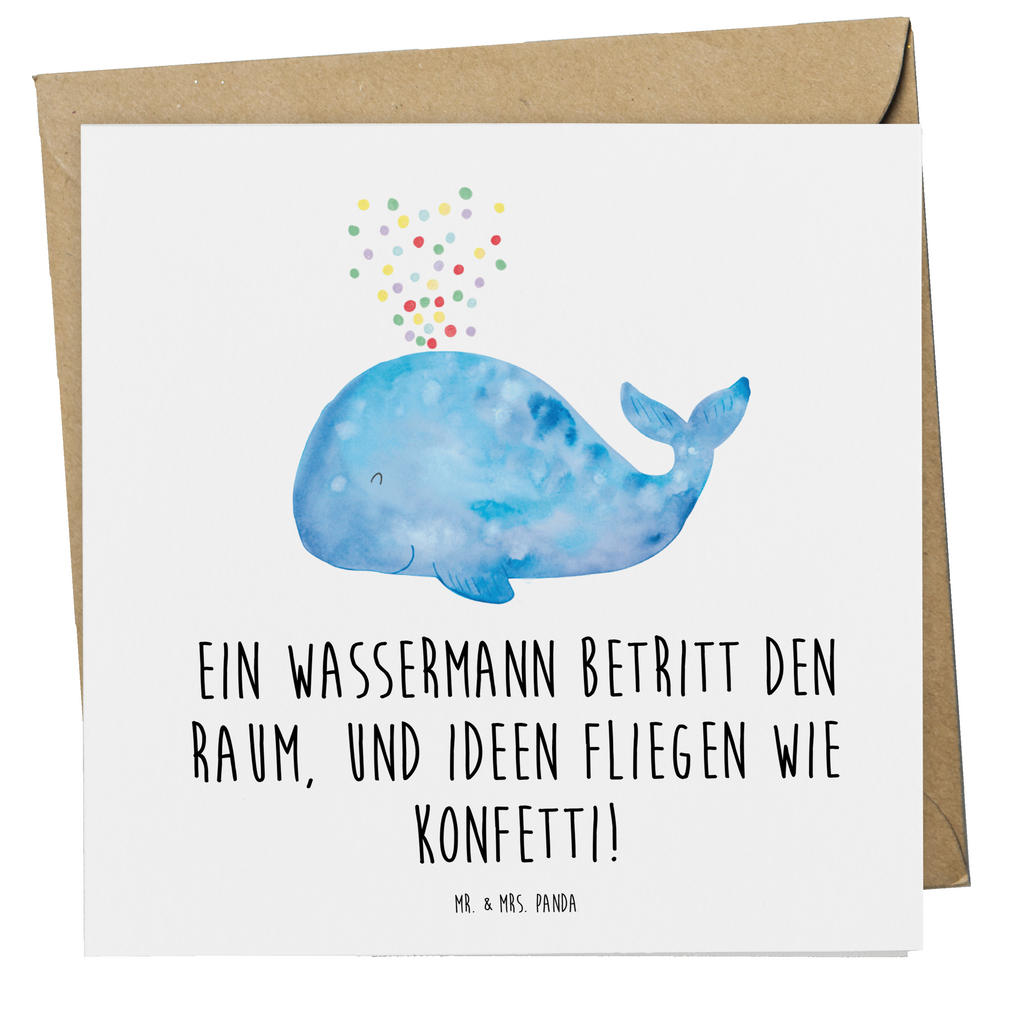 Deluxe Karte Spruch Wassermann Ideenflug Karte, Grußkarte, Klappkarte, Einladungskarte, Glückwunschkarte, Hochzeitskarte, Geburtstagskarte, Hochwertige Grußkarte, Hochwertige Klappkarte, Tierkreiszeichen, Sternzeichen, Horoskop, Astrologie, Aszendent