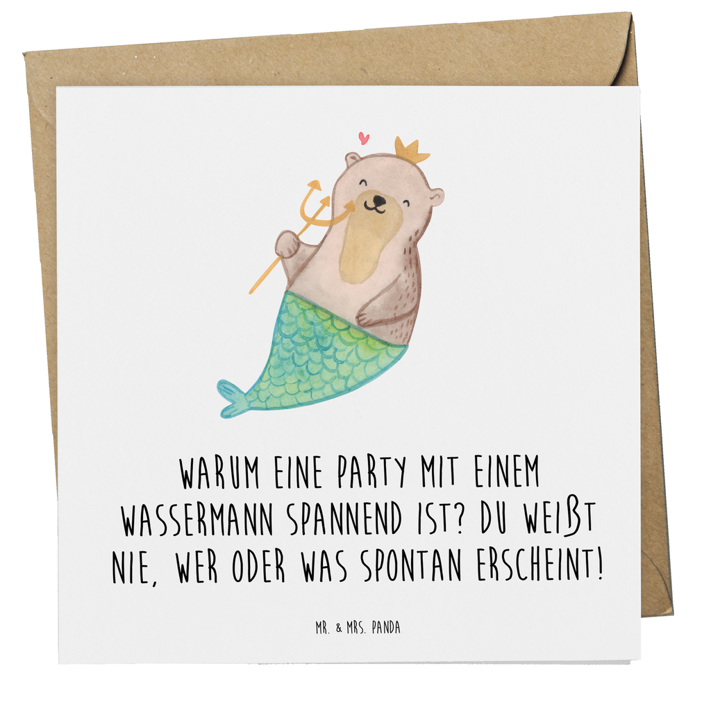 Deluxe Karte Spruch Wassermann Party Karte, Grußkarte, Klappkarte, Einladungskarte, Glückwunschkarte, Hochzeitskarte, Geburtstagskarte, Hochwertige Grußkarte, Hochwertige Klappkarte, Tierkreiszeichen, Sternzeichen, Horoskop, Astrologie, Aszendent