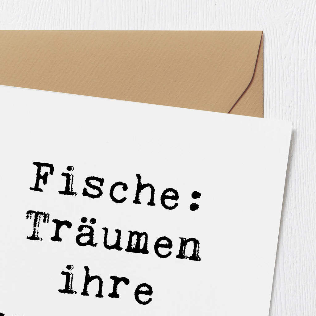 Deluxe Karte Spruch Fische Kraft Karte, Grußkarte, Klappkarte, Einladungskarte, Glückwunschkarte, Hochzeitskarte, Geburtstagskarte, Hochwertige Grußkarte, Hochwertige Klappkarte, Tierkreiszeichen, Sternzeichen, Horoskop, Astrologie, Aszendent