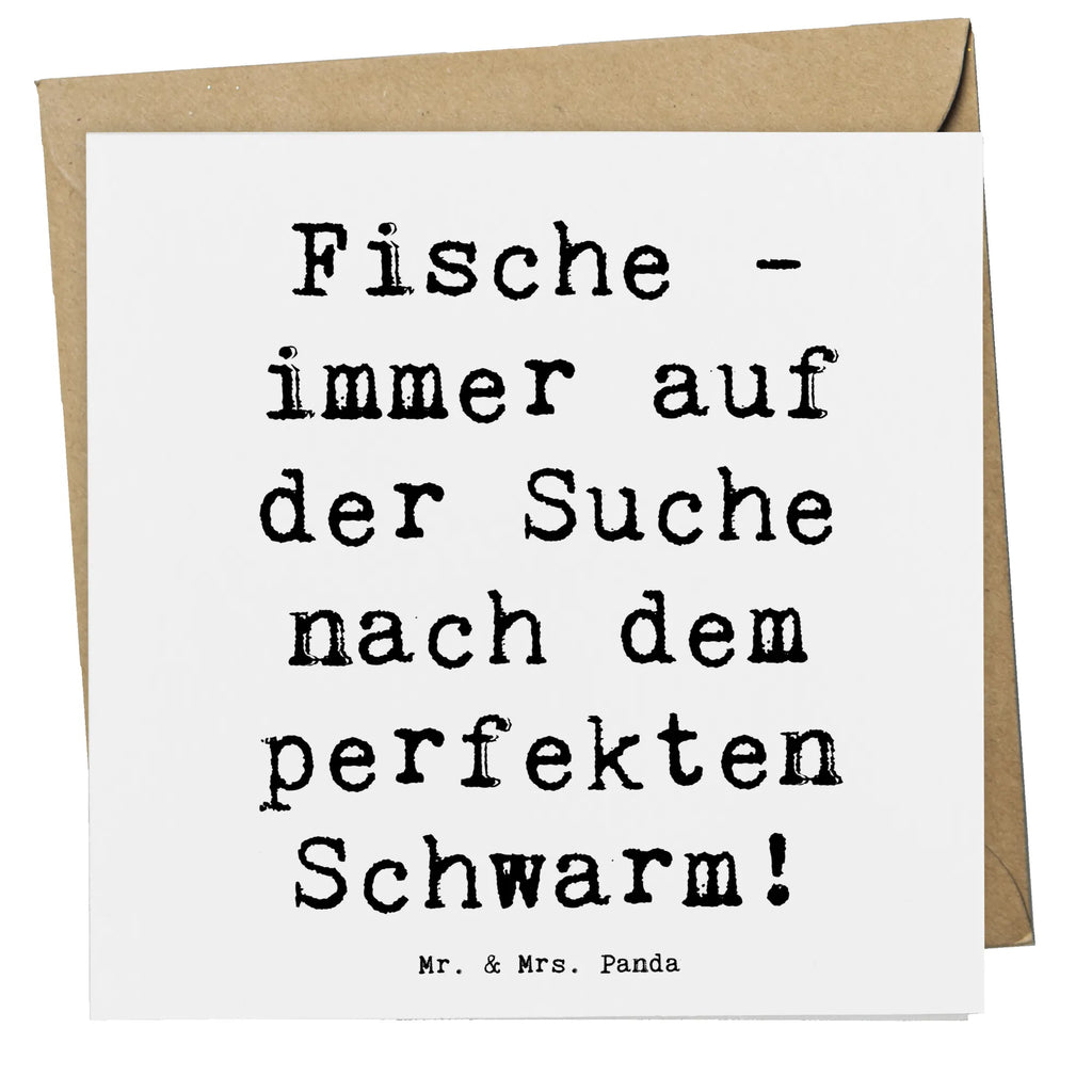 Deluxe Karte Spruch Fische Schwarm Karte, Grußkarte, Klappkarte, Einladungskarte, Glückwunschkarte, Hochzeitskarte, Geburtstagskarte, Hochwertige Grußkarte, Hochwertige Klappkarte, Tierkreiszeichen, Sternzeichen, Horoskop, Astrologie, Aszendent