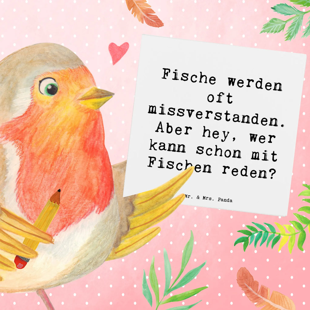 Deluxe Karte Spruch Fische Geheimnisse Karte, Grußkarte, Klappkarte, Einladungskarte, Glückwunschkarte, Hochzeitskarte, Geburtstagskarte, Hochwertige Grußkarte, Hochwertige Klappkarte, Tierkreiszeichen, Sternzeichen, Horoskop, Astrologie, Aszendent