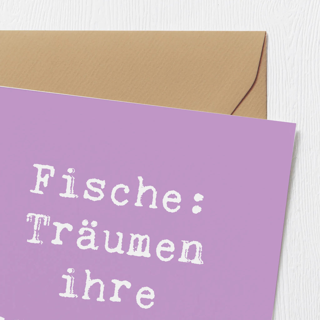 Deluxe Karte Spruch Fische Kraft Karte, Grußkarte, Klappkarte, Einladungskarte, Glückwunschkarte, Hochzeitskarte, Geburtstagskarte, Hochwertige Grußkarte, Hochwertige Klappkarte, Tierkreiszeichen, Sternzeichen, Horoskop, Astrologie, Aszendent