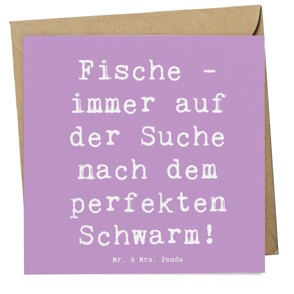 Deluxe Karte Spruch Fische Schwarm Karte, Grußkarte, Klappkarte, Einladungskarte, Glückwunschkarte, Hochzeitskarte, Geburtstagskarte, Hochwertige Grußkarte, Hochwertige Klappkarte, Tierkreiszeichen, Sternzeichen, Horoskop, Astrologie, Aszendent