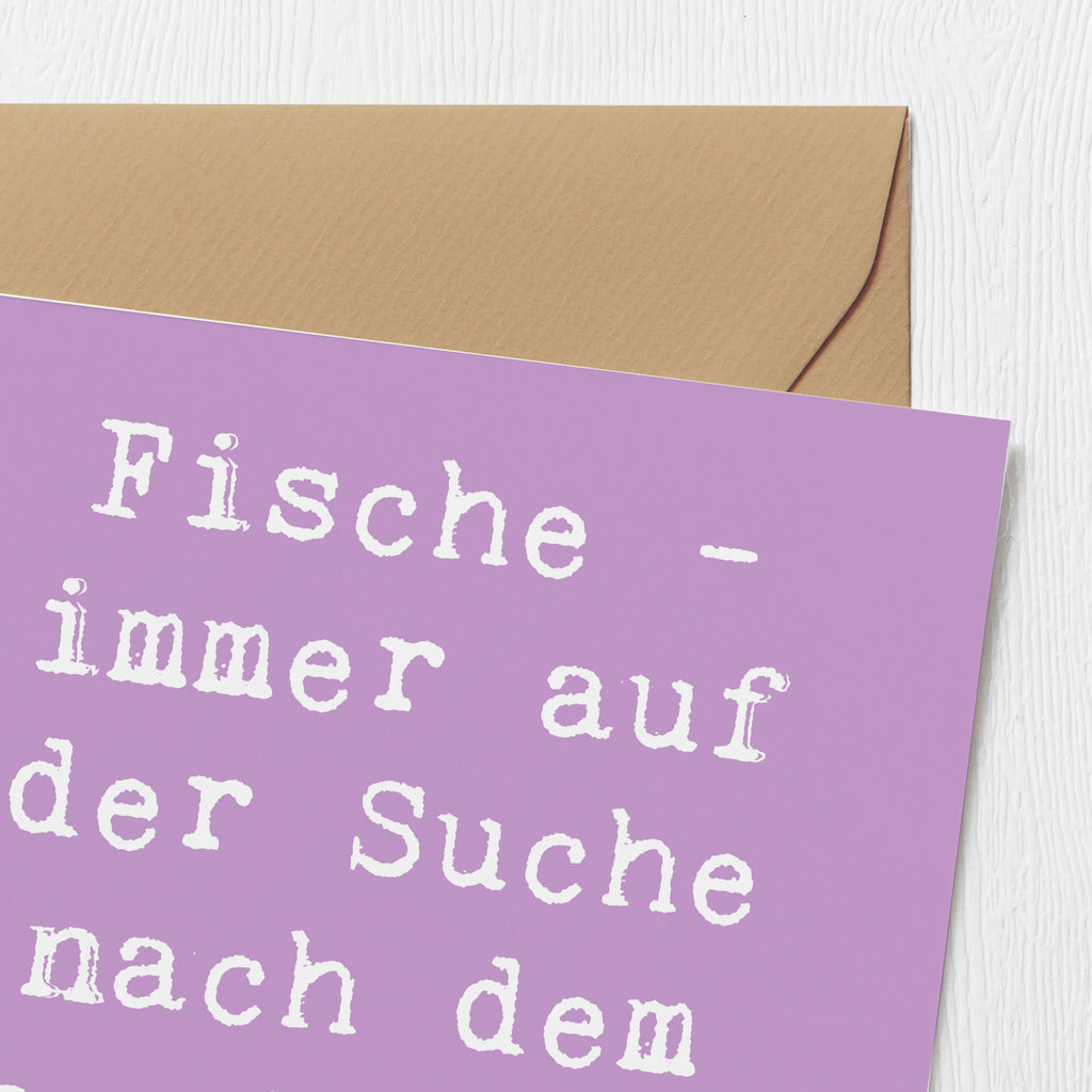 Deluxe Karte Spruch Fische Schwarm Karte, Grußkarte, Klappkarte, Einladungskarte, Glückwunschkarte, Hochzeitskarte, Geburtstagskarte, Hochwertige Grußkarte, Hochwertige Klappkarte, Tierkreiszeichen, Sternzeichen, Horoskop, Astrologie, Aszendent