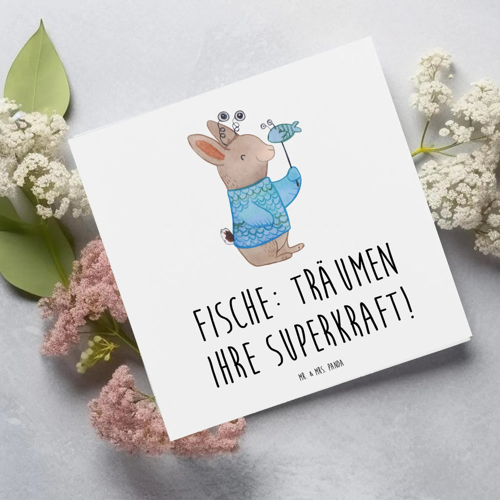 Deluxe Karte Fische Kraft Karte, Grußkarte, Klappkarte, Einladungskarte, Glückwunschkarte, Hochzeitskarte, Geburtstagskarte, Hochwertige Grußkarte, Hochwertige Klappkarte, Tierkreiszeichen, Sternzeichen, Horoskop, Astrologie, Aszendent