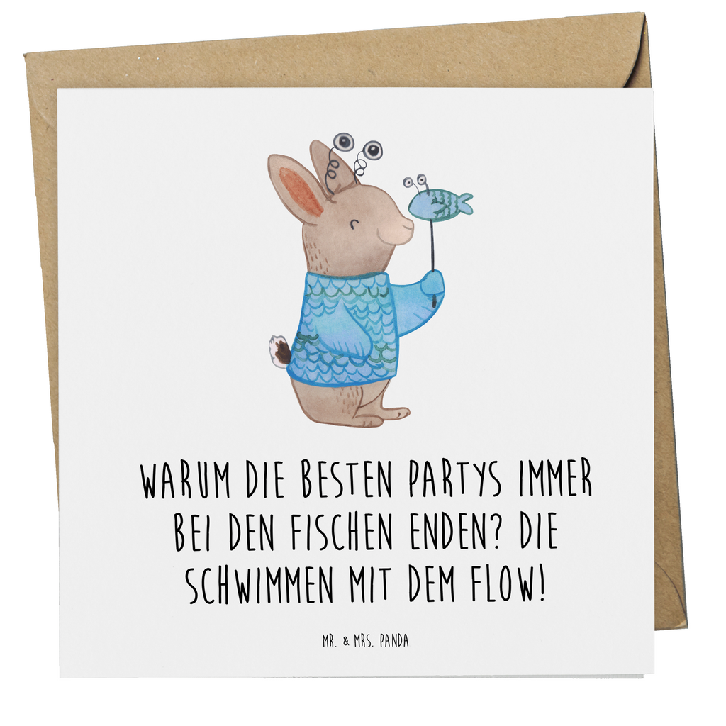 Deluxe Karte Spruch Fische Flow Spaß Karte, Grußkarte, Klappkarte, Einladungskarte, Glückwunschkarte, Hochzeitskarte, Geburtstagskarte, Hochwertige Grußkarte, Hochwertige Klappkarte, Tierkreiszeichen, Sternzeichen, Horoskop, Astrologie, Aszendent