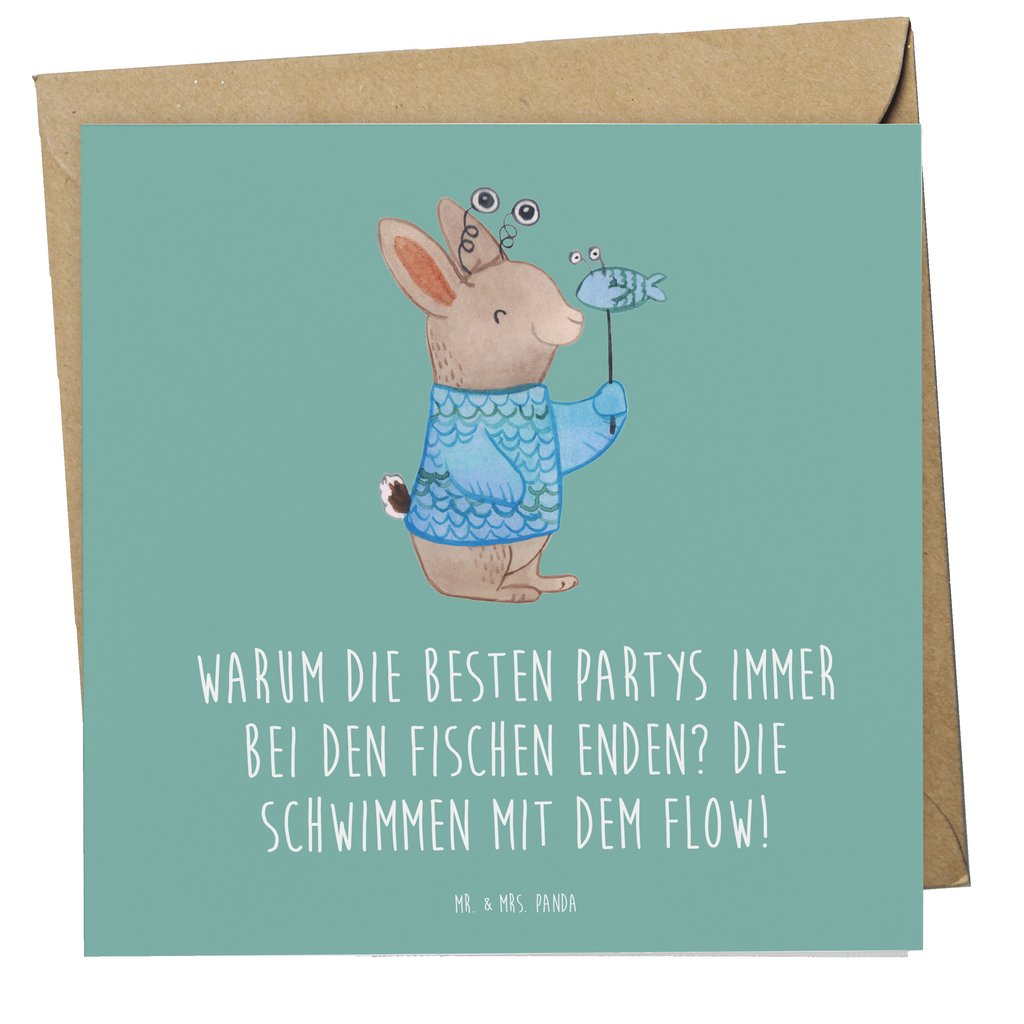 Deluxe Karte Spruch Fische Flow Spaß Karte, Grußkarte, Klappkarte, Einladungskarte, Glückwunschkarte, Hochzeitskarte, Geburtstagskarte, Hochwertige Grußkarte, Hochwertige Klappkarte, Tierkreiszeichen, Sternzeichen, Horoskop, Astrologie, Aszendent