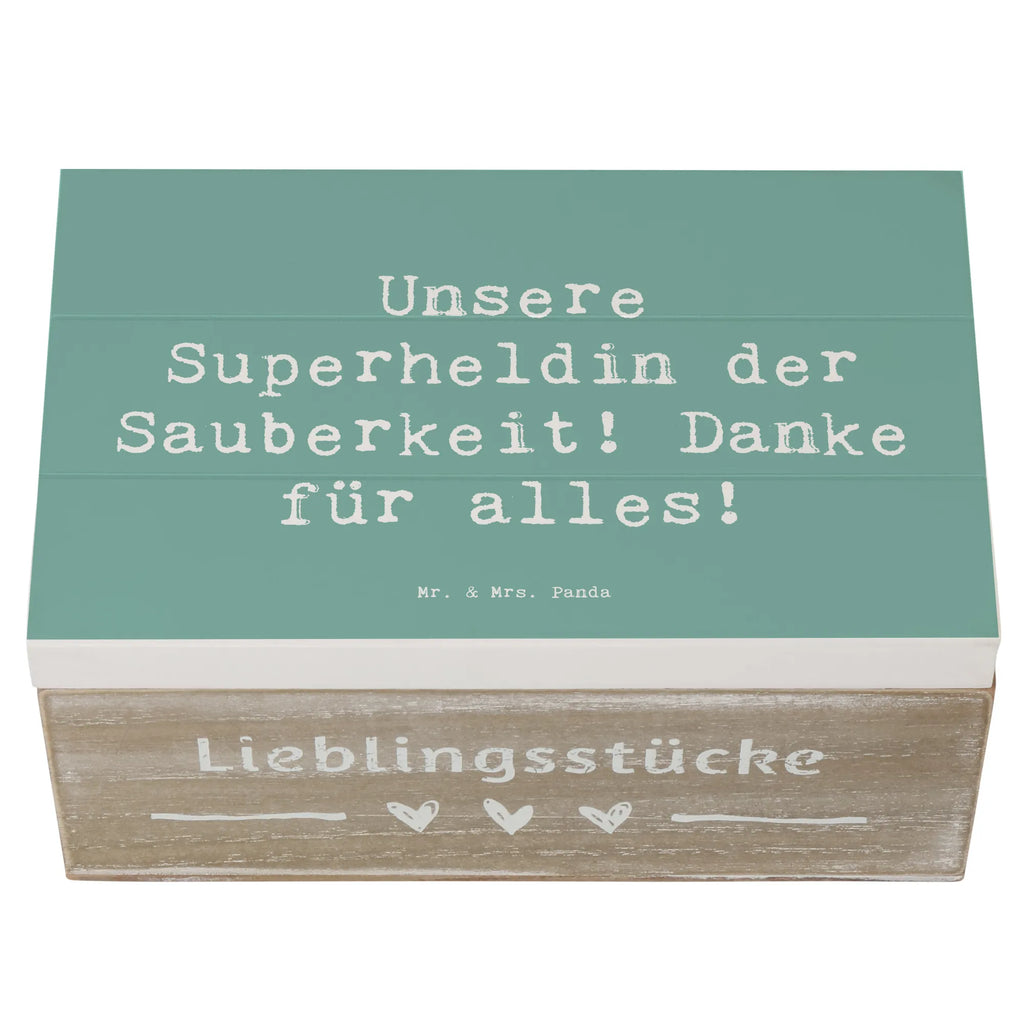 Holzkiste Spruch Putzfrau Superheldin Holzkiste, Kiste, Schatzkiste, Truhe, Schatulle, XXL, Erinnerungsbox, Erinnerungskiste, Dekokiste, Aufbewahrungsbox, Geschenkbox, Geschenkdose