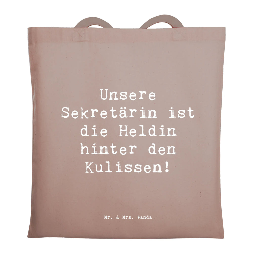 Tragetasche Unsere Sekretärin ist die Heldin hinter den Kulissen! Beuteltasche, Beutel, Einkaufstasche, Jutebeutel, Stoffbeutel, Tasche, Shopper, Umhängetasche, Strandtasche, Schultertasche, Stofftasche, Tragetasche, Badetasche, Jutetasche, Einkaufstüte, Laptoptasche