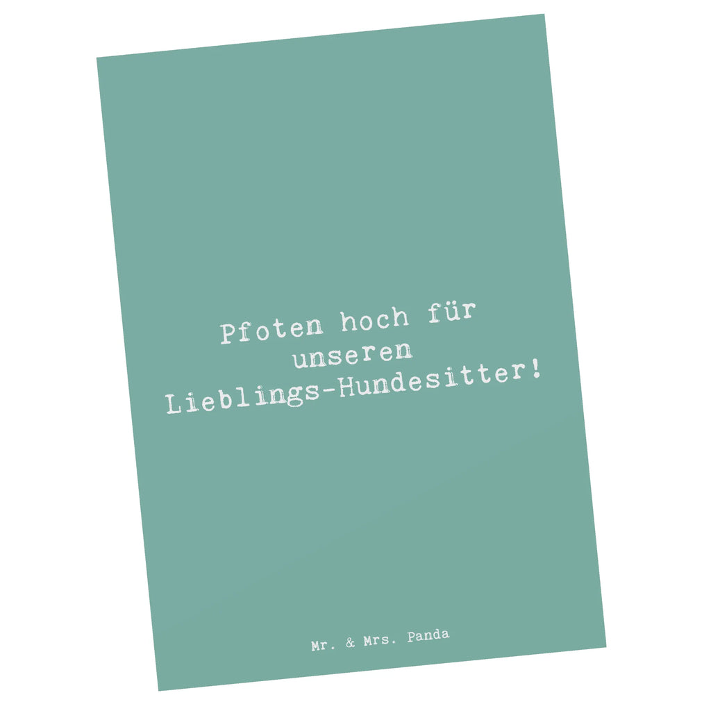 Postkarte Pfoten hoch für unseren Lieblings-Hundesitter! Postkarte, Karte, Geschenkkarte, Grußkarte, Einladung, Ansichtskarte, Geburtstagskarte, Einladungskarte, Dankeskarte, Ansichtskarten, Einladung Geburtstag, Einladungskarten Geburtstag