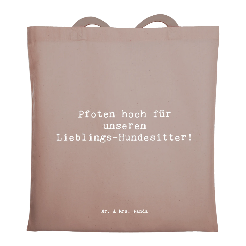 Tragetasche Pfoten hoch für unseren Lieblings-Hundesitter! Beuteltasche, Beutel, Einkaufstasche, Jutebeutel, Stoffbeutel, Tasche, Shopper, Umhängetasche, Strandtasche, Schultertasche, Stofftasche, Tragetasche, Badetasche, Jutetasche, Einkaufstüte, Laptoptasche