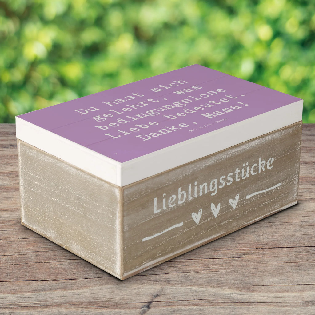 Holzkiste Du hast mich gelehrt, was bedingungslose Liebe bedeutet. Danke, Mama! Holzkiste, Kiste, Schatzkiste, Truhe, Schatulle, XXL, Erinnerungsbox, Erinnerungskiste, Dekokiste, Aufbewahrungsbox, Geschenkbox, Geschenkdose