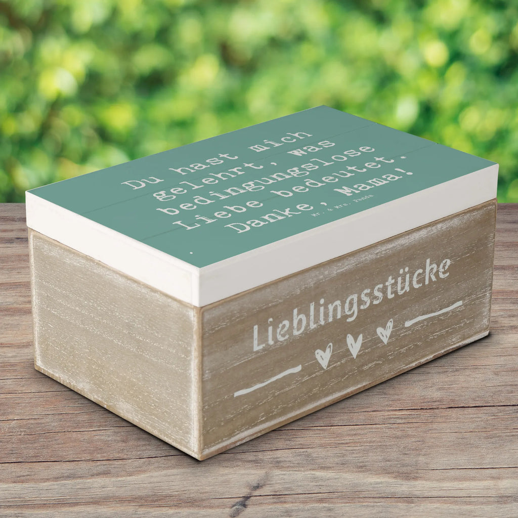 Holzkiste Du hast mich gelehrt, was bedingungslose Liebe bedeutet. Danke, Mama! Holzkiste, Kiste, Schatzkiste, Truhe, Schatulle, XXL, Erinnerungsbox, Erinnerungskiste, Dekokiste, Aufbewahrungsbox, Geschenkbox, Geschenkdose