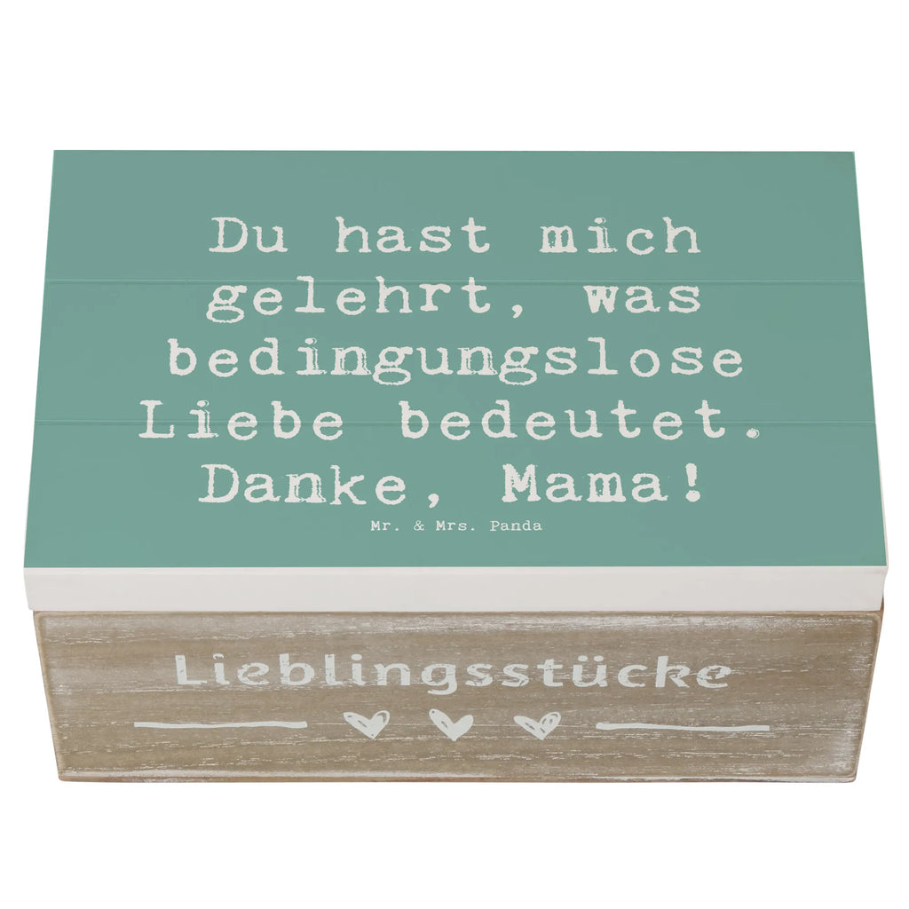 Holzkiste Du hast mich gelehrt, was bedingungslose Liebe bedeutet. Danke, Mama! Holzkiste, Kiste, Schatzkiste, Truhe, Schatulle, XXL, Erinnerungsbox, Erinnerungskiste, Dekokiste, Aufbewahrungsbox, Geschenkbox, Geschenkdose