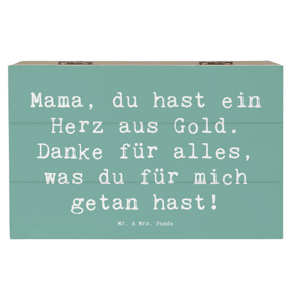 Holzkiste Mama, du hast ein Herz aus Gold. Danke für alles, was du für mich getan hast! Holzkiste, Kiste, Schatzkiste, Truhe, Schatulle, XXL, Erinnerungsbox, Erinnerungskiste, Dekokiste, Aufbewahrungsbox, Geschenkbox, Geschenkdose