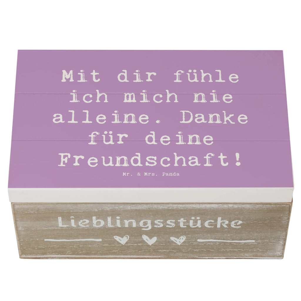 Holzkiste Mit dir fühle ich mich nie alleine. Danke für deine Freundschaft! Holzkiste, Kiste, Schatzkiste, Truhe, Schatulle, XXL, Erinnerungsbox, Erinnerungskiste, Dekokiste, Aufbewahrungsbox, Geschenkbox, Geschenkdose