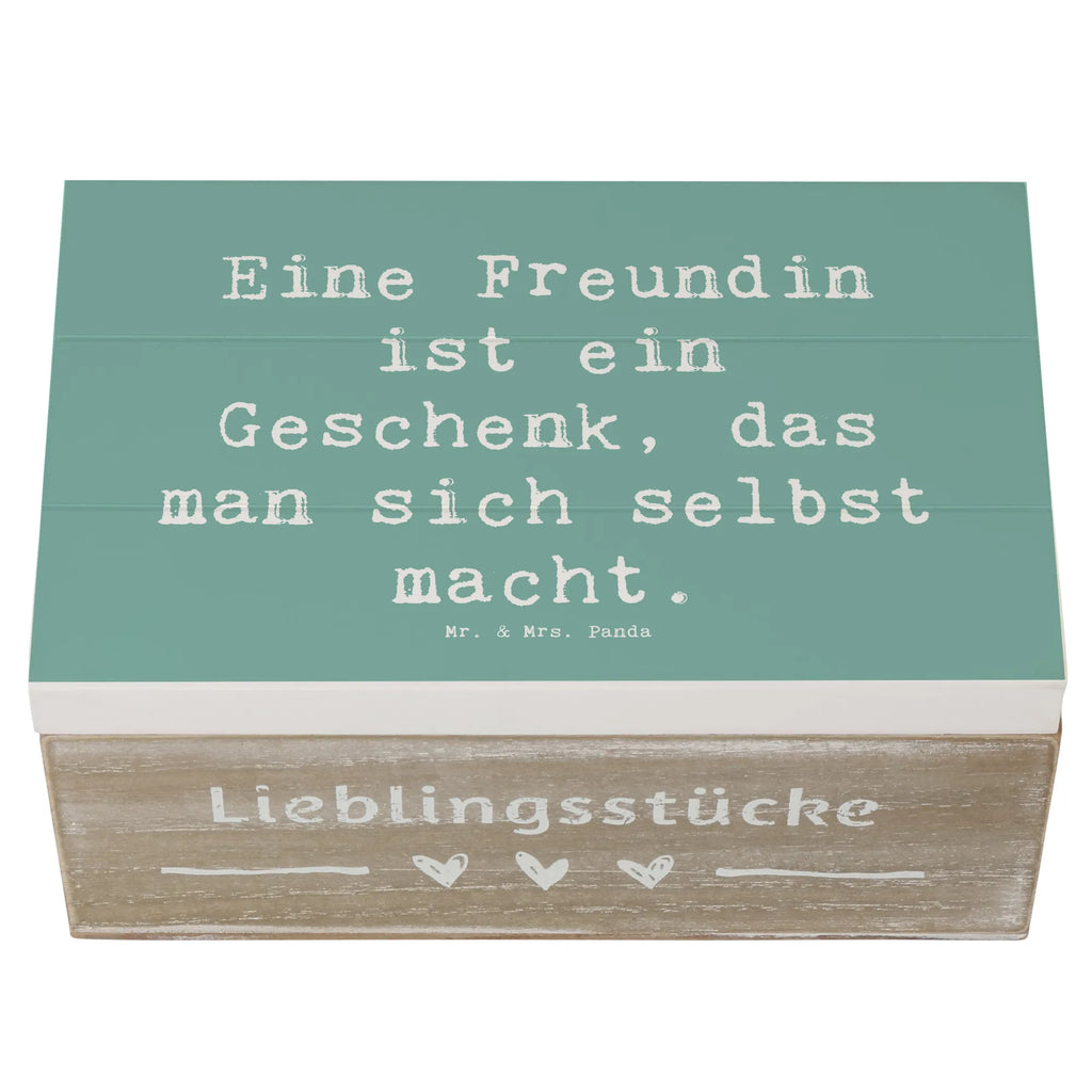 Holzkiste Eine Freundin ist ein Geschenk, das man sich selbst macht. Holzkiste, Kiste, Schatzkiste, Truhe, Schatulle, XXL, Erinnerungsbox, Erinnerungskiste, Dekokiste, Aufbewahrungsbox, Geschenkbox, Geschenkdose