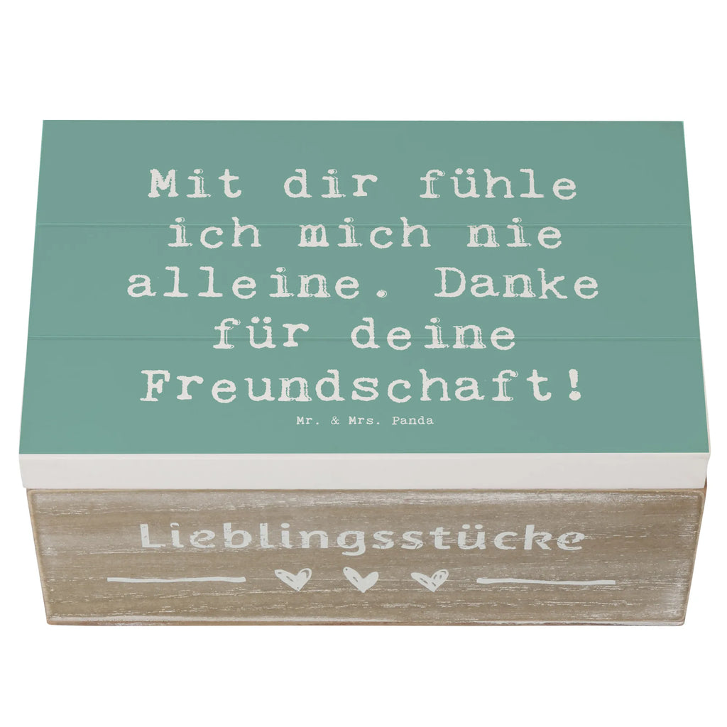 Holzkiste Mit dir fühle ich mich nie alleine. Danke für deine Freundschaft! Holzkiste, Kiste, Schatzkiste, Truhe, Schatulle, XXL, Erinnerungsbox, Erinnerungskiste, Dekokiste, Aufbewahrungsbox, Geschenkbox, Geschenkdose