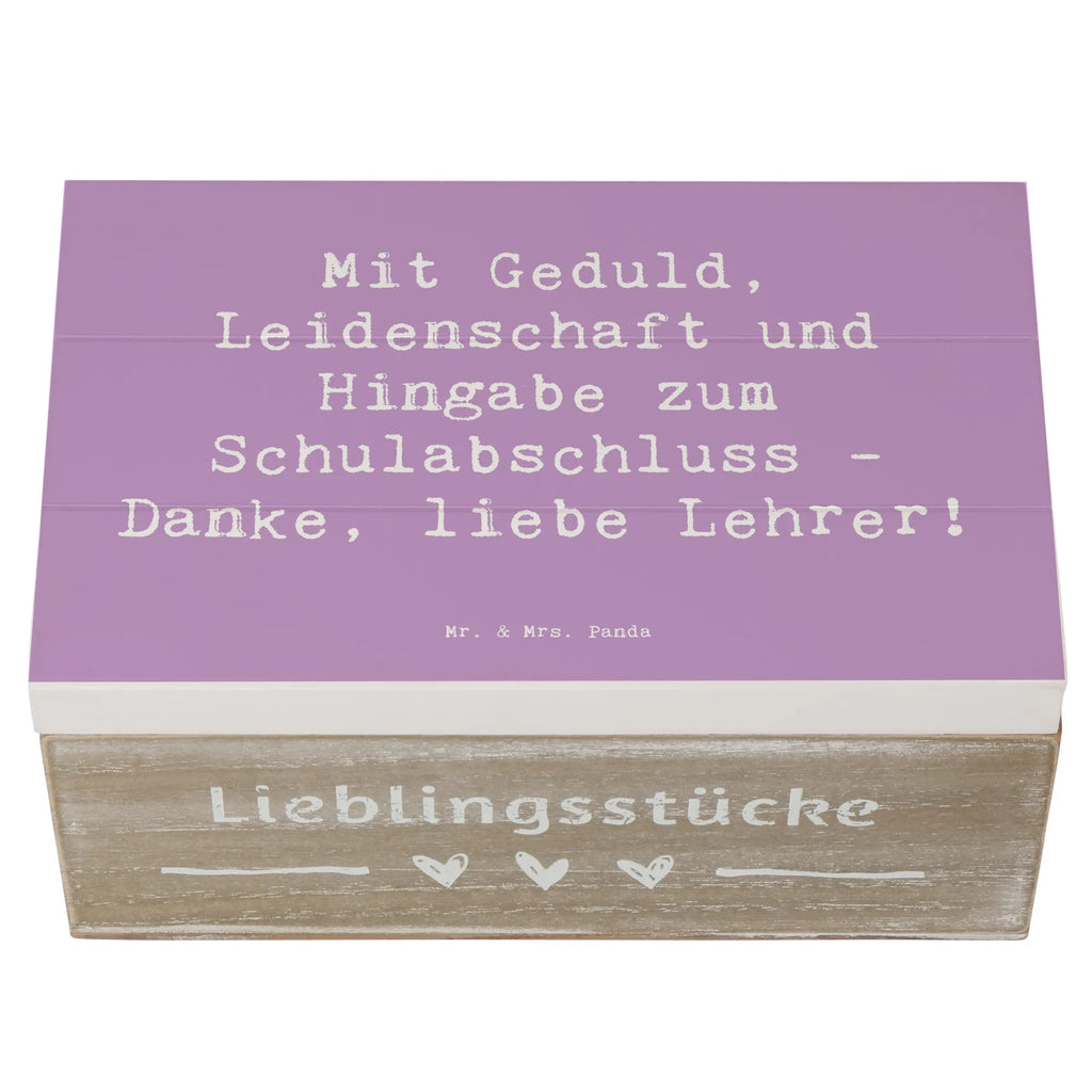 Holzkiste Mit Geduld, Leidenschaft und Hingabe zum Schulabschluss - Danke, liebe Lehrer! Holzkiste, Kiste, Schatzkiste, Truhe, Schatulle, XXL, Erinnerungsbox, Erinnerungskiste, Dekokiste, Aufbewahrungsbox, Geschenkbox, Geschenkdose