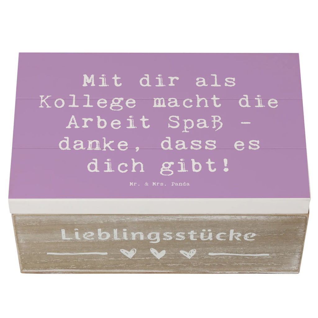 Holzkiste Mit dir als Kollege macht die Arbeit Spaß - danke, dass es dich gibt! Holzkiste, Kiste, Schatzkiste, Truhe, Schatulle, XXL, Erinnerungsbox, Erinnerungskiste, Dekokiste, Aufbewahrungsbox, Geschenkbox, Geschenkdose