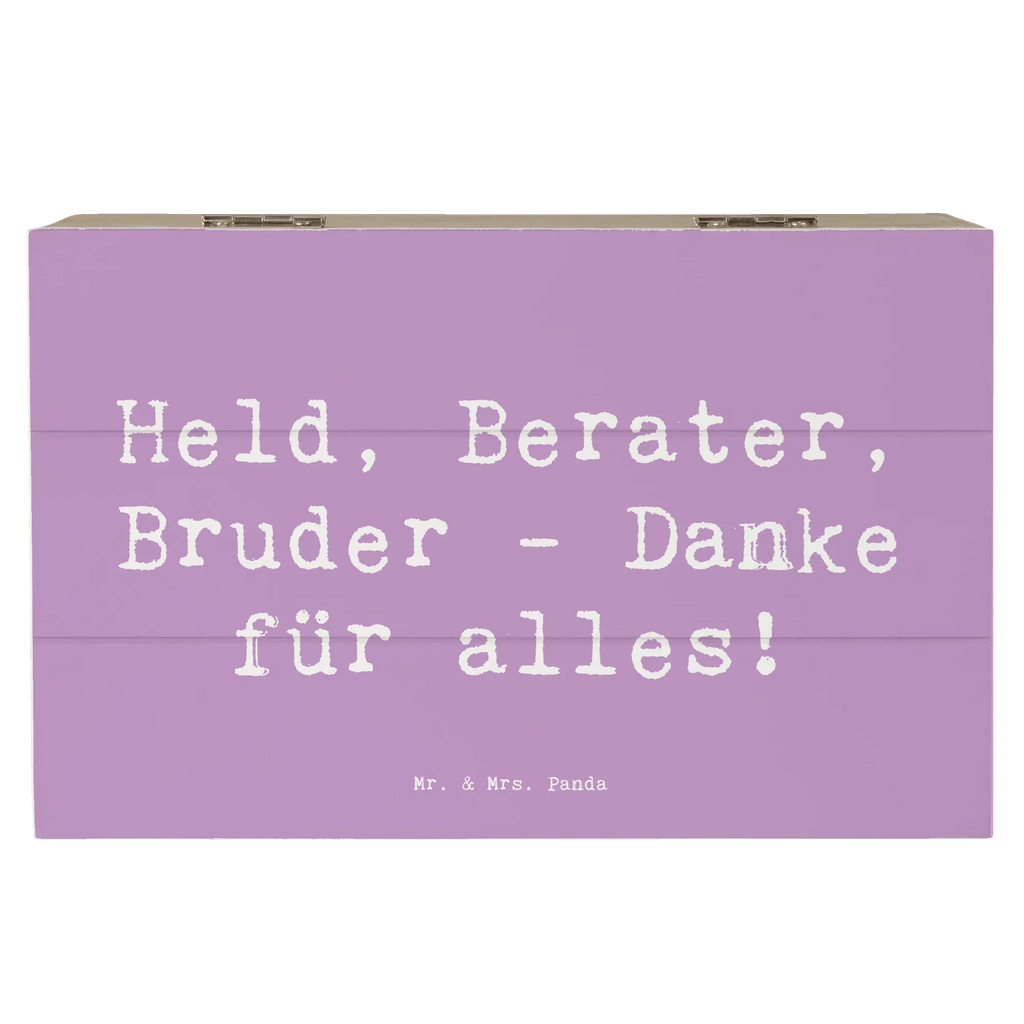 Holzkiste Held, Berater, Bruder - Danke für alles! Holzkiste, Kiste, Schatzkiste, Truhe, Schatulle, XXL, Erinnerungsbox, Erinnerungskiste, Dekokiste, Aufbewahrungsbox, Geschenkbox, Geschenkdose