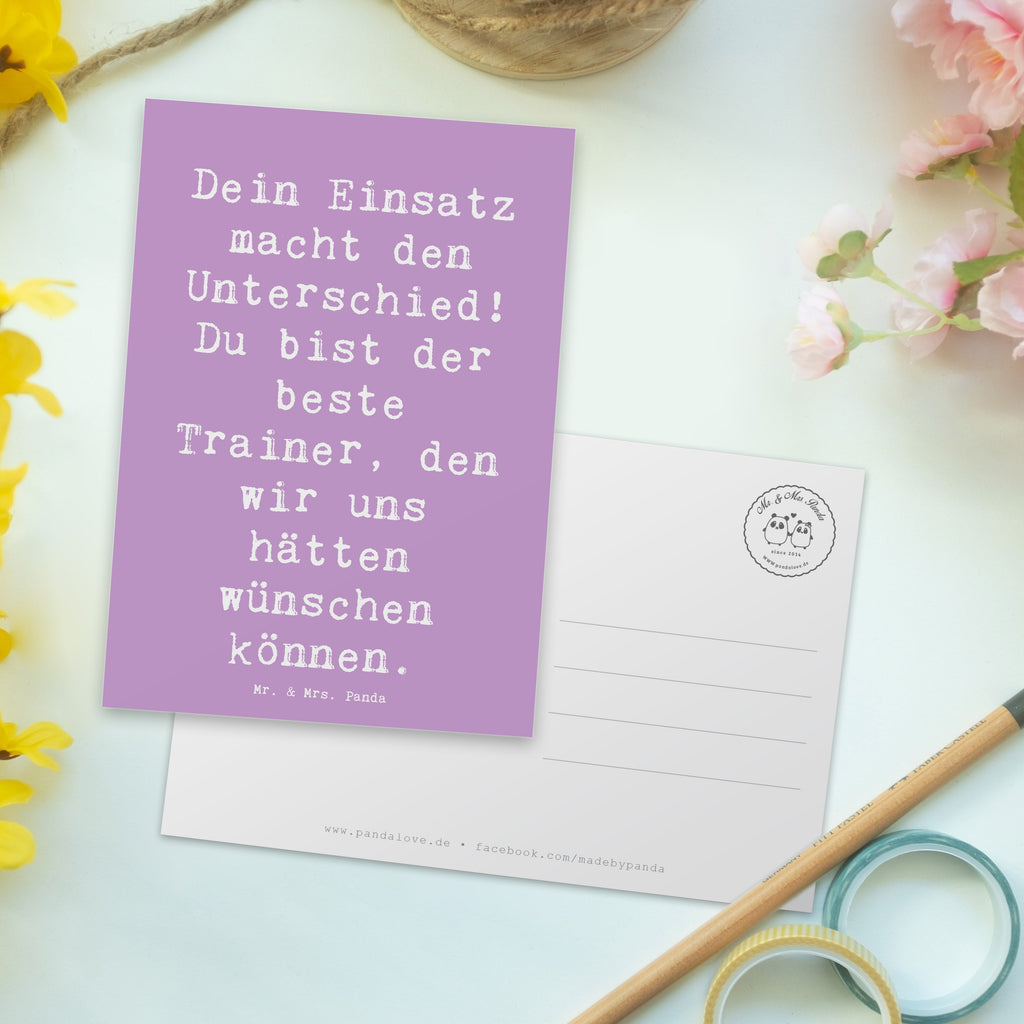 Postkarte Dein Einsatz macht den Unterschied! Du bist der beste Trainer, den wir uns hätten wünschen können. Postkarte, Karte, Geschenkkarte, Grußkarte, Einladung, Ansichtskarte, Geburtstagskarte, Einladungskarte, Dankeskarte, Ansichtskarten, Einladung Geburtstag, Einladungskarten Geburtstag