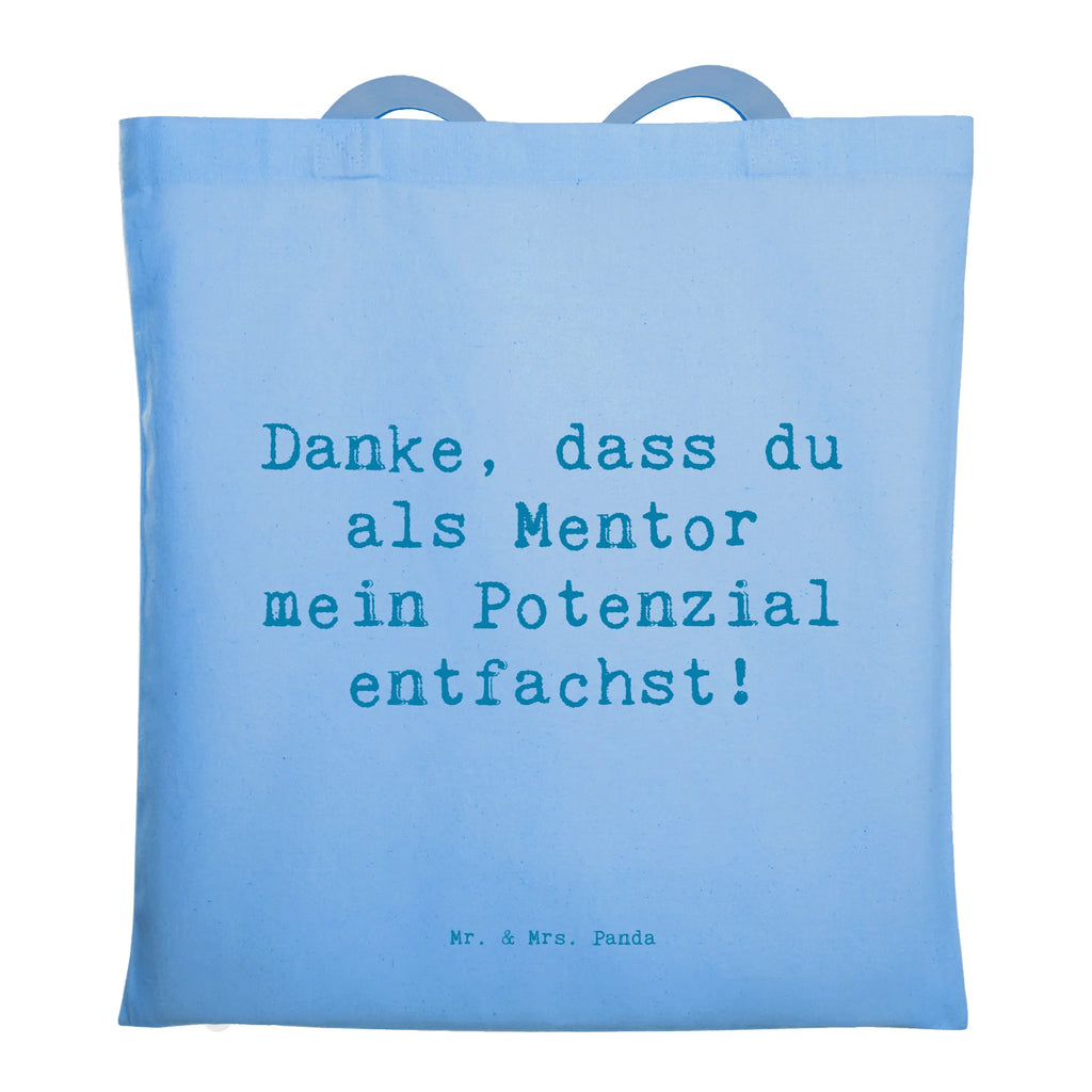 Tragetasche Danke, dass du als Mentor mein Potenzial entfachst! Beuteltasche, Beutel, Einkaufstasche, Jutebeutel, Stoffbeutel, Tasche, Shopper, Umhängetasche, Strandtasche, Schultertasche, Stofftasche, Tragetasche, Badetasche, Jutetasche, Einkaufstüte, Laptoptasche