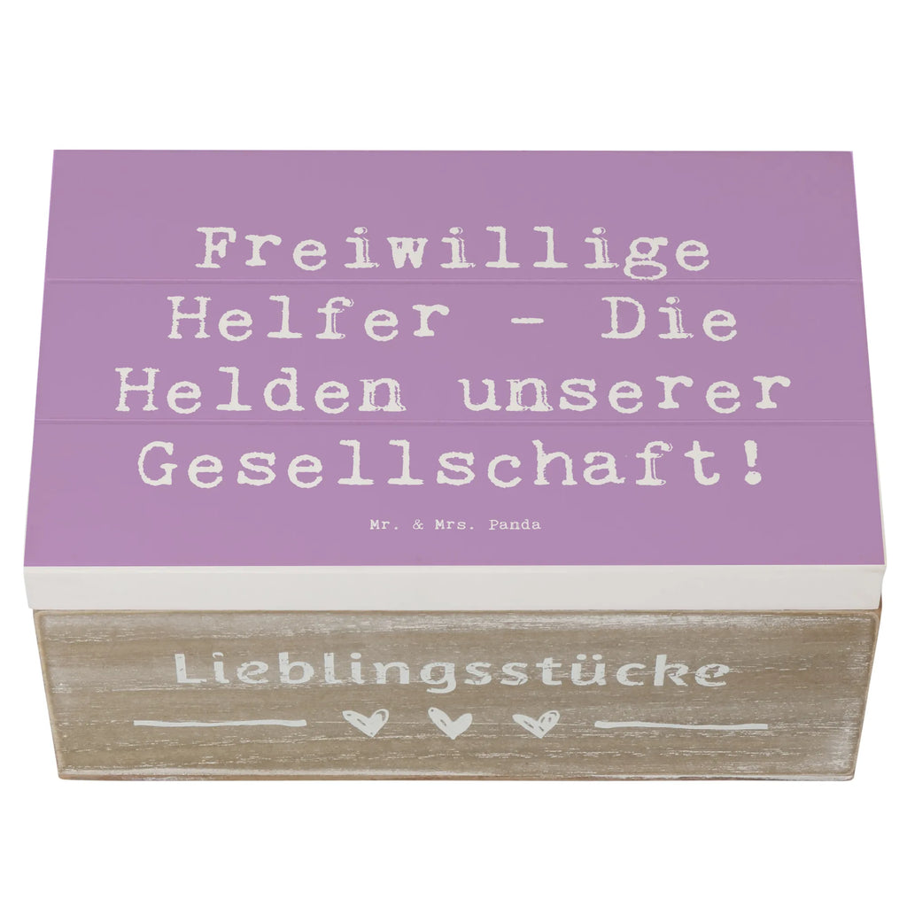 Holzkiste Freiwillige Helfer - Die Helden unserer Gesellschaft! Holzkiste, Kiste, Schatzkiste, Truhe, Schatulle, XXL, Erinnerungsbox, Erinnerungskiste, Dekokiste, Aufbewahrungsbox, Geschenkbox, Geschenkdose