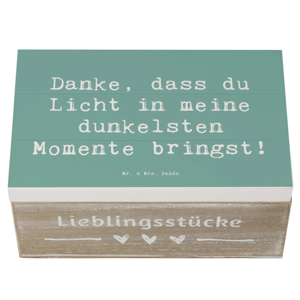 Holzkiste Danke, dass du Licht in meine dunkelsten Momente bringst! Holzkiste, Kiste, Schatzkiste, Truhe, Schatulle, XXL, Erinnerungsbox, Erinnerungskiste, Dekokiste, Aufbewahrungsbox, Geschenkbox, Geschenkdose