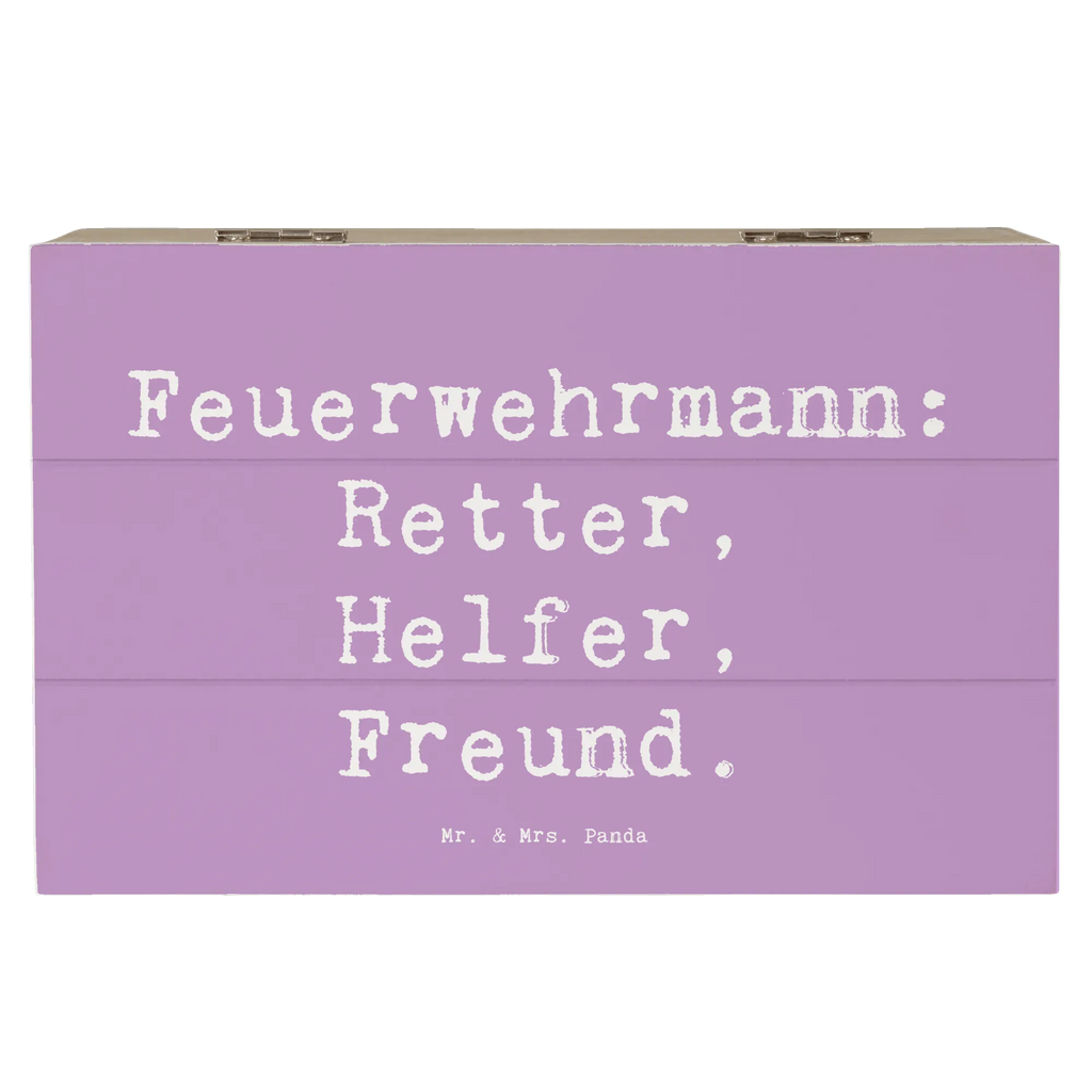 Holzkiste Feuerwehrmann: Retter, Helfer, Freund. Holzkiste, Kiste, Schatzkiste, Truhe, Schatulle, XXL, Erinnerungsbox, Erinnerungskiste, Dekokiste, Aufbewahrungsbox, Geschenkbox, Geschenkdose