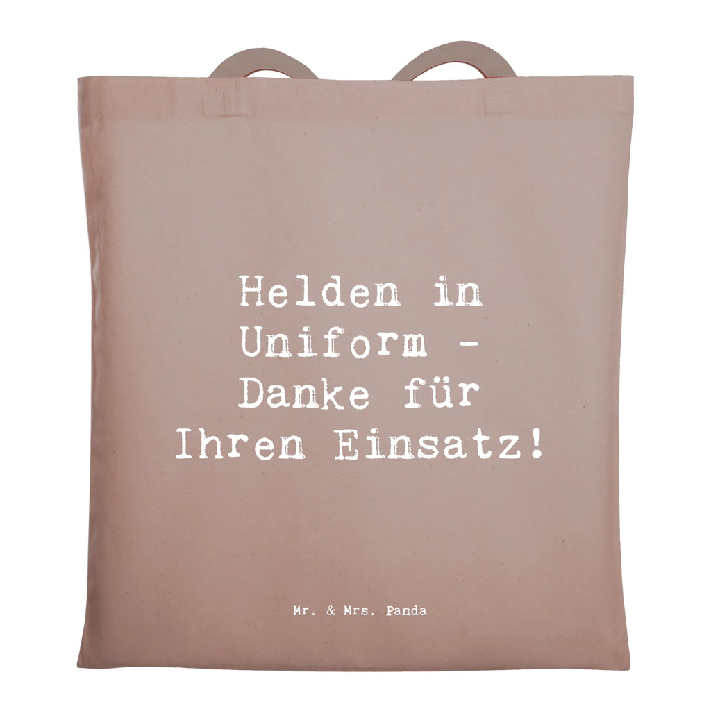 Tragetasche Helden in Uniform - Danke für Ihren Einsatz! Beuteltasche, Beutel, Einkaufstasche, Jutebeutel, Stoffbeutel, Tasche, Shopper, Umhängetasche, Strandtasche, Schultertasche, Stofftasche, Tragetasche, Badetasche, Jutetasche, Einkaufstüte, Laptoptasche