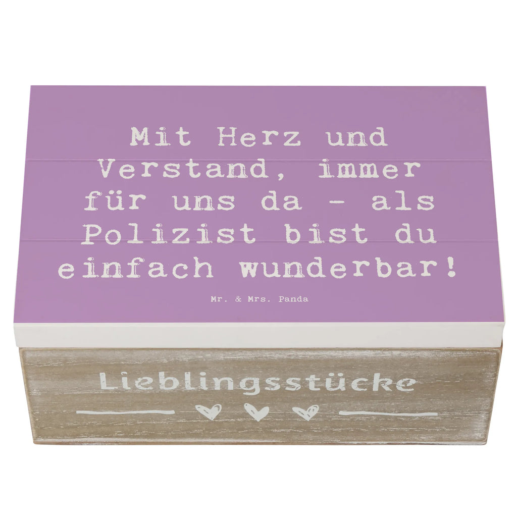 Holzkiste Mit Herz und Verstand, immer für uns da - als Polizist bist du einfach wunderbar! Holzkiste, Kiste, Schatzkiste, Truhe, Schatulle, XXL, Erinnerungsbox, Erinnerungskiste, Dekokiste, Aufbewahrungsbox, Geschenkbox, Geschenkdose