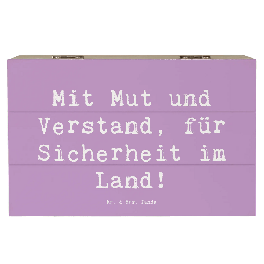 Holzkiste Mit Mut und Verstand, für Sicherheit im Land! Holzkiste, Kiste, Schatzkiste, Truhe, Schatulle, XXL, Erinnerungsbox, Erinnerungskiste, Dekokiste, Aufbewahrungsbox, Geschenkbox, Geschenkdose