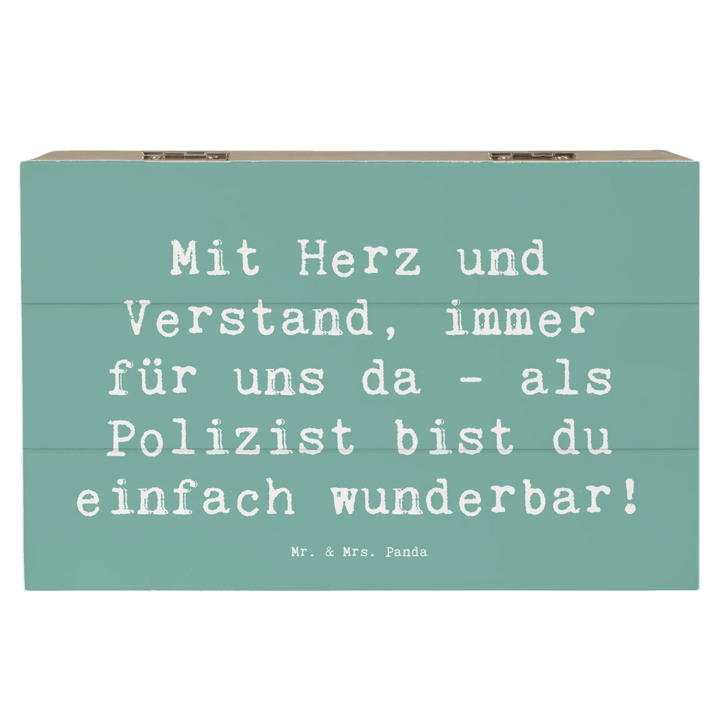 Holzkiste Mit Herz und Verstand, immer für uns da - als Polizist bist du einfach wunderbar! Holzkiste, Kiste, Schatzkiste, Truhe, Schatulle, XXL, Erinnerungsbox, Erinnerungskiste, Dekokiste, Aufbewahrungsbox, Geschenkbox, Geschenkdose