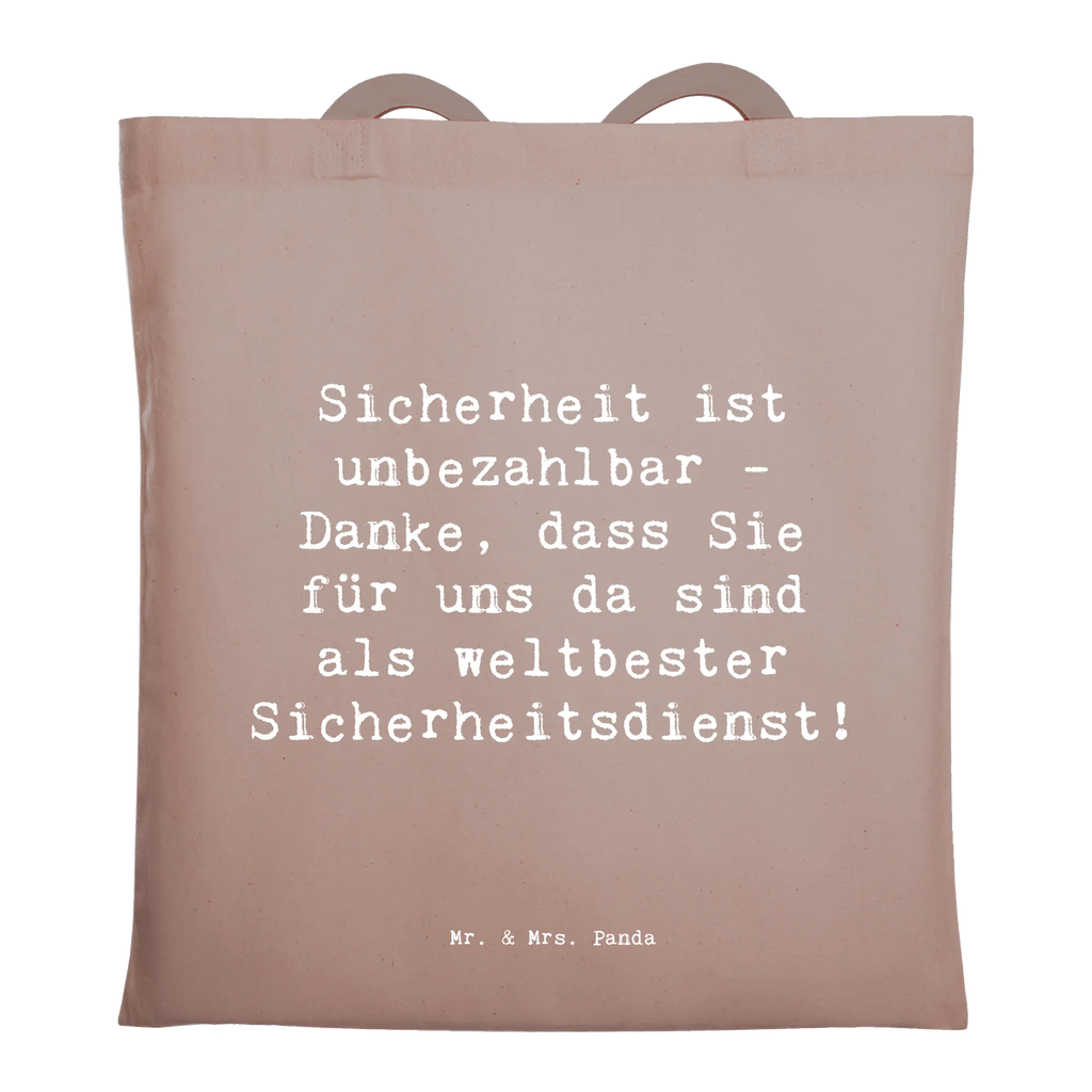 Tragetasche Sicherheit ist unbezahlbar - Danke, dass Sie für uns da sind als weltbester Sicherheitsdienst! Beuteltasche, Beutel, Einkaufstasche, Jutebeutel, Stoffbeutel, Tasche, Shopper, Umhängetasche, Strandtasche, Schultertasche, Stofftasche, Tragetasche, Badetasche, Jutetasche, Einkaufstüte, Laptoptasche