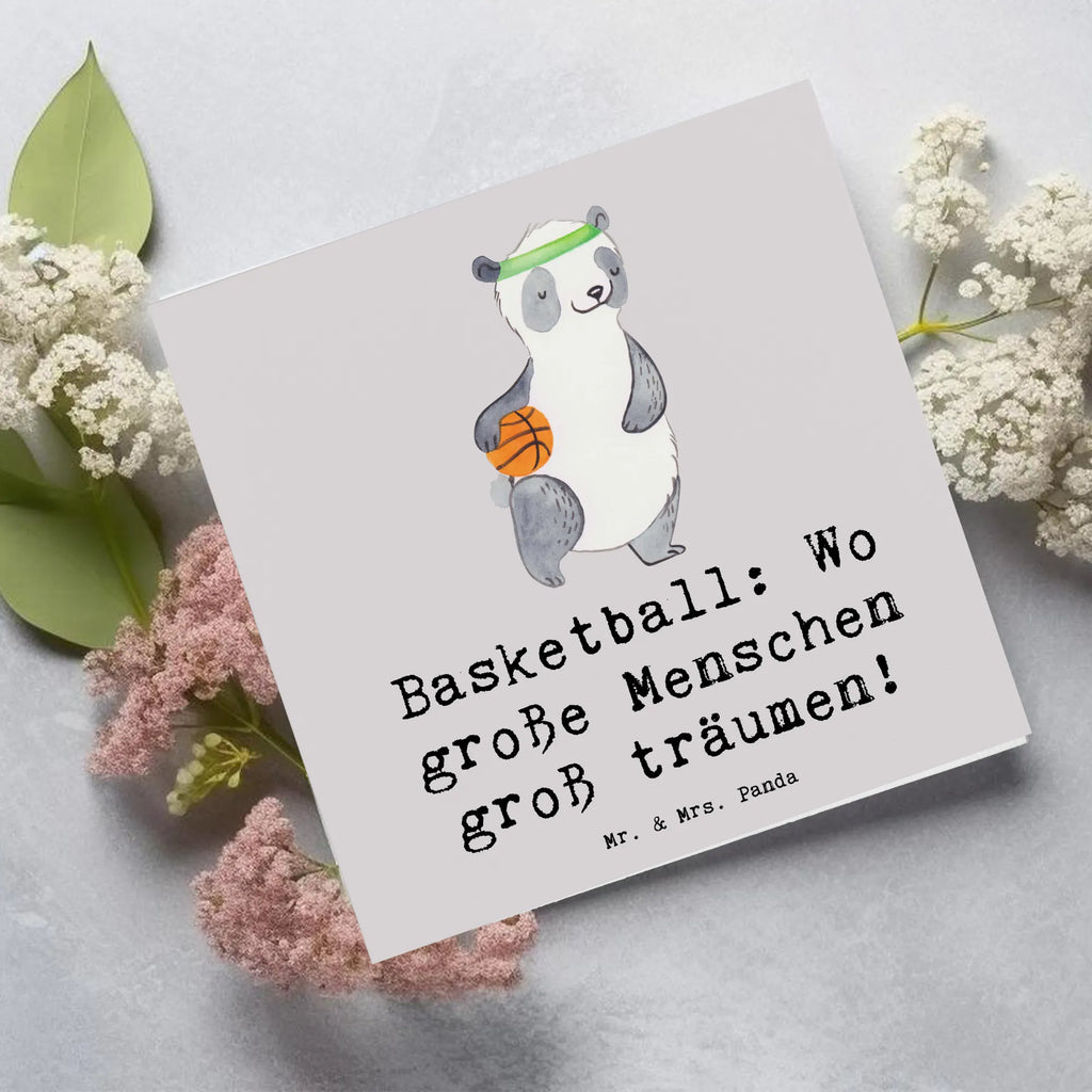 Deluxe Karte Basketball Träume Karte, Grußkarte, Klappkarte, Einladungskarte, Glückwunschkarte, Hochzeitskarte, Geburtstagskarte, Hochwertige Grußkarte, Hochwertige Klappkarte, Geschenk, Sport, Sportart, Hobby, Schenken, Danke, Dankeschön, Auszeichnung, Gewinn, Sportler