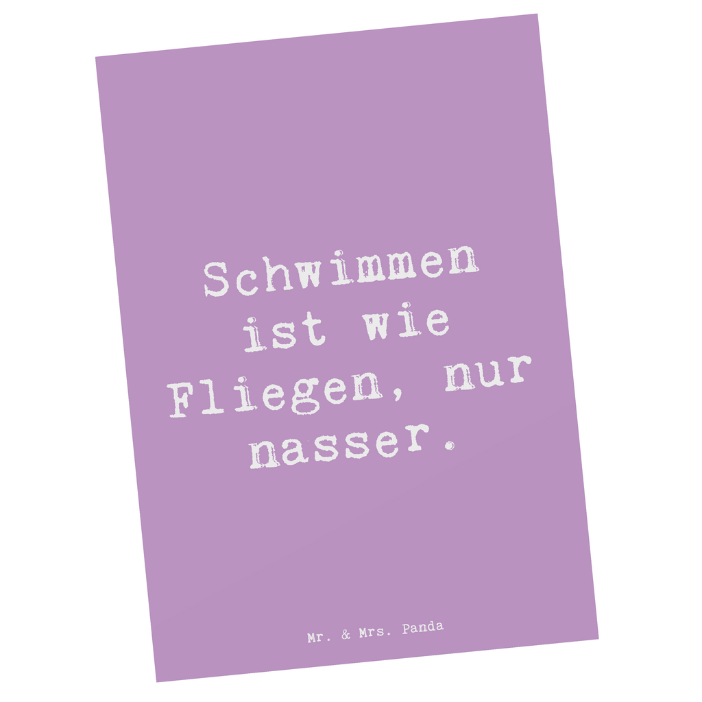 Postkarte Spruch Schwimmen wie Fliegen Postkarte, Karte, Geschenkkarte, Grußkarte, Einladung, Ansichtskarte, Geburtstagskarte, Einladungskarte, Dankeskarte, Ansichtskarten, Einladung Geburtstag, Einladungskarten Geburtstag, Geschenk, Sport, Sportart, Hobby, Schenken, Danke, Dankeschön, Auszeichnung, Gewinn, Sportler