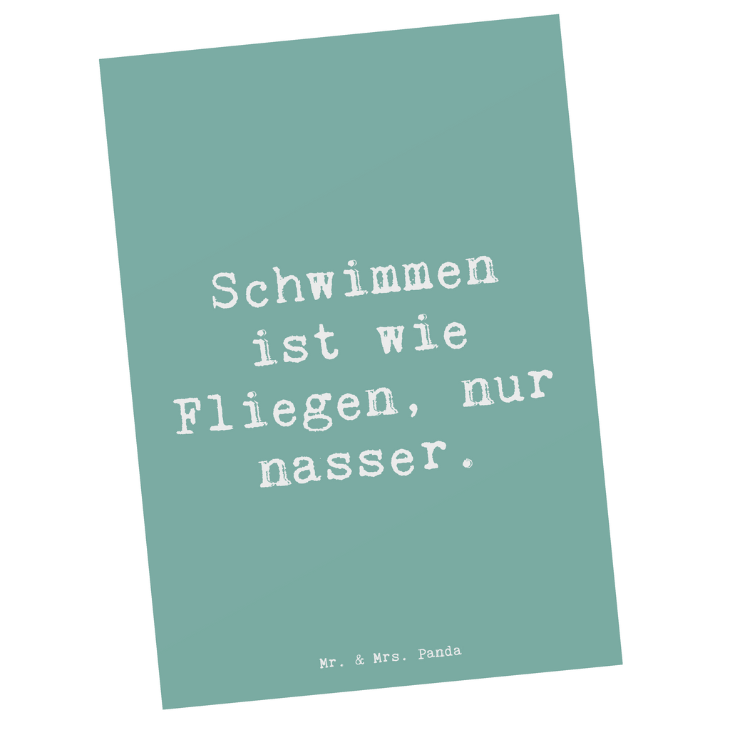 Postkarte Schwimmen wie Fliegen