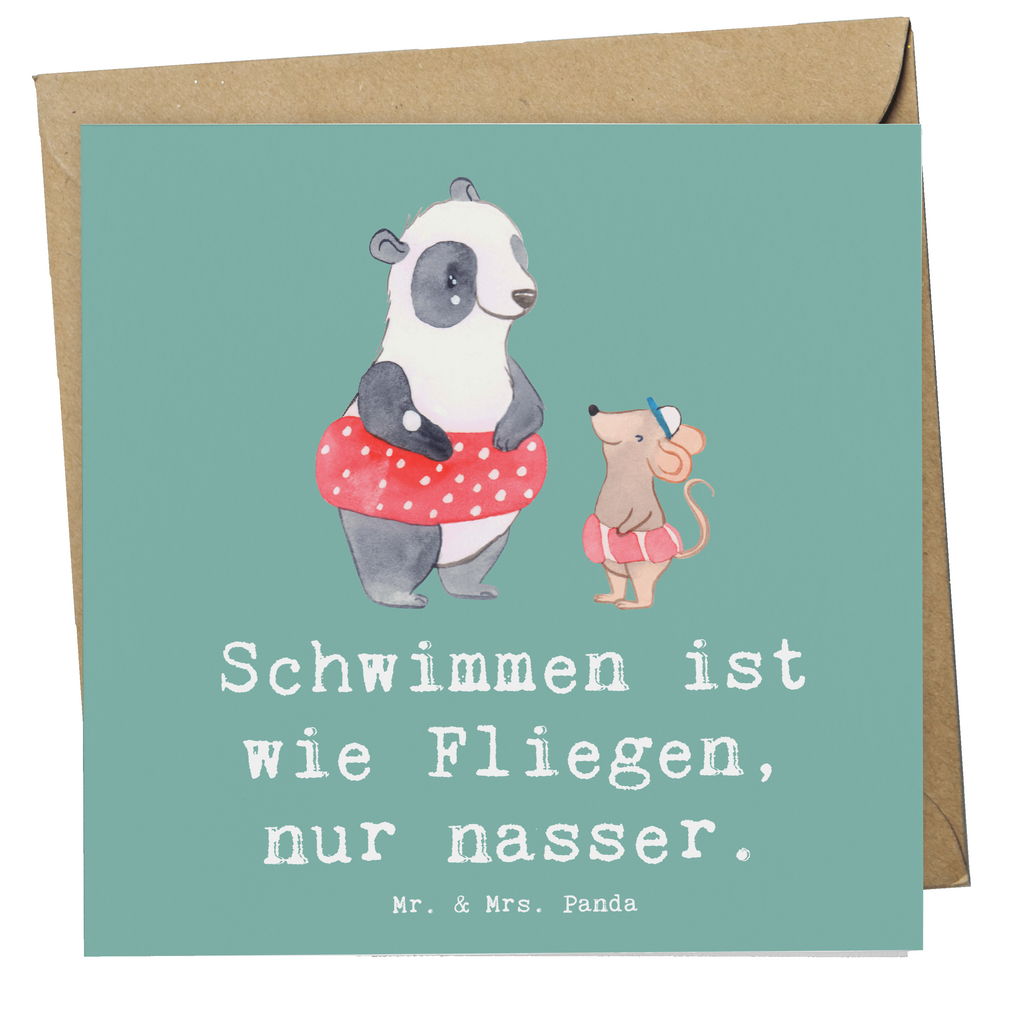 Deluxe Karte Schwimmen wie Fliegen Karte, Grußkarte, Klappkarte, Einladungskarte, Glückwunschkarte, Hochzeitskarte, Geburtstagskarte, Hochwertige Grußkarte, Hochwertige Klappkarte, Geschenk, Sport, Sportart, Hobby, Schenken, Danke, Dankeschön, Auszeichnung, Gewinn, Sportler