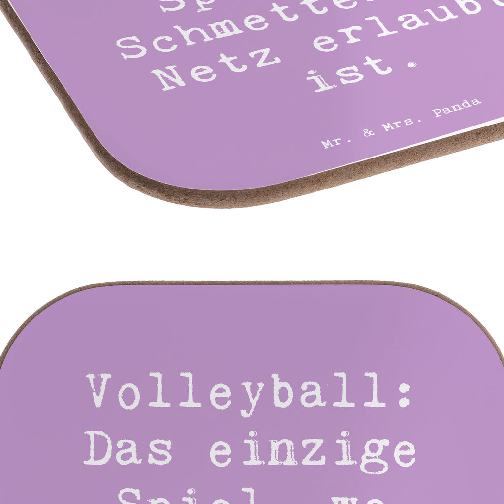 Untersetzer Spruch Volleyball Schmettern