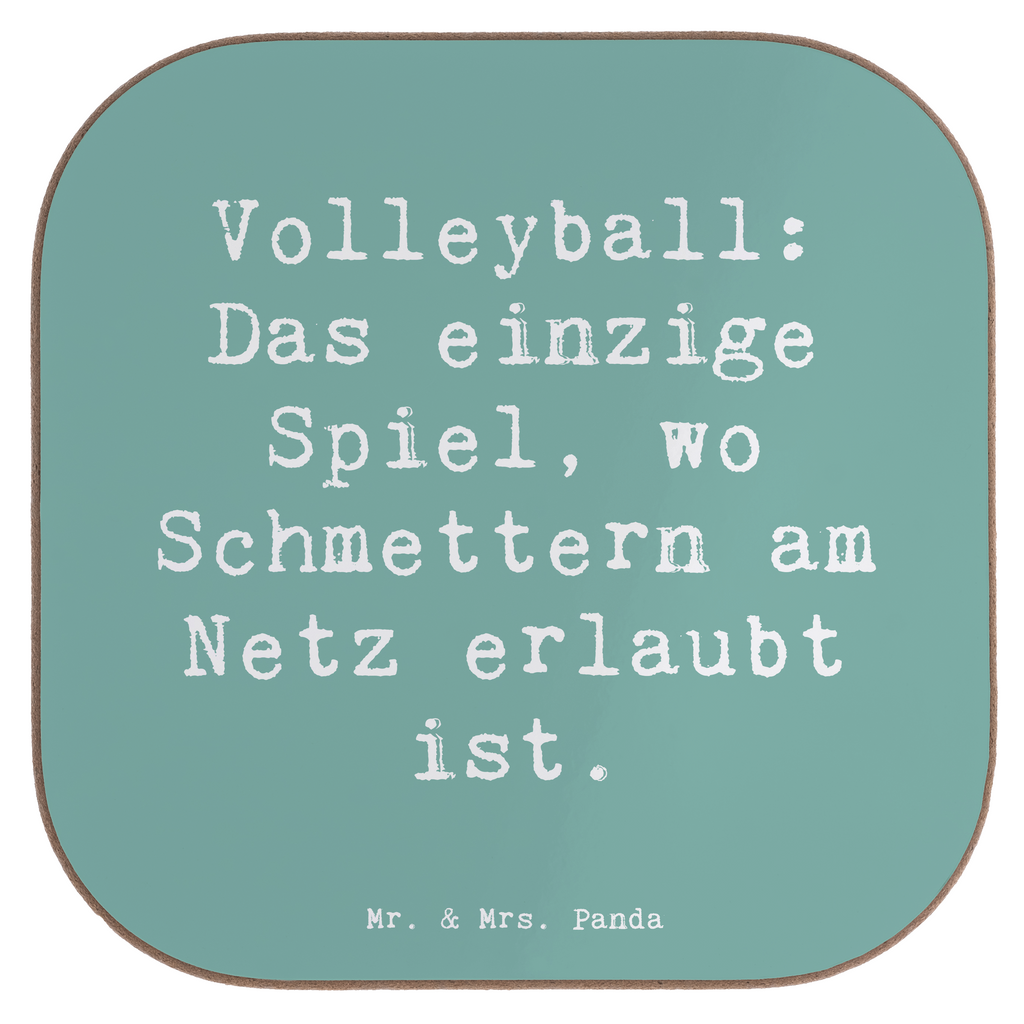 Untersetzer Spruch Volleyball Schmettern