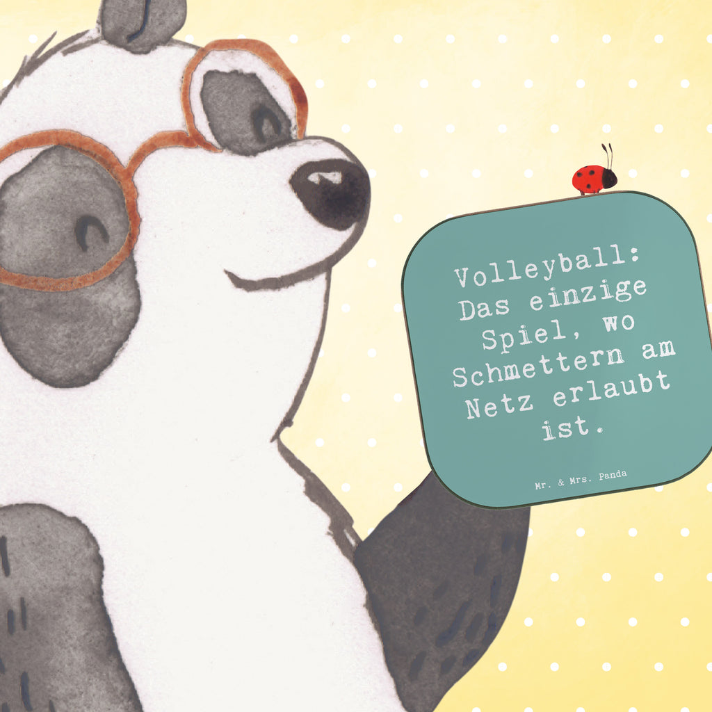 Untersetzer Spruch Volleyball Schmettern