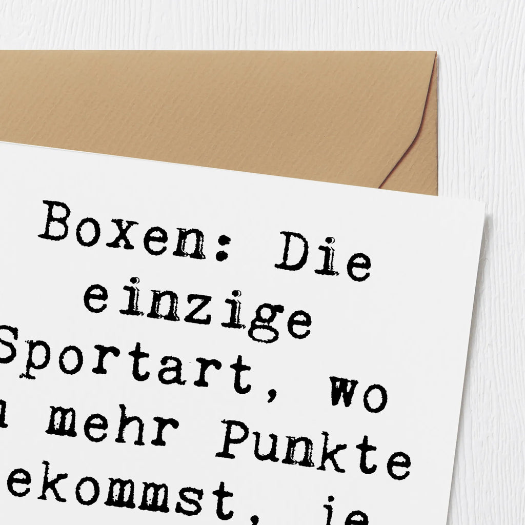 Deluxe Karte Spruch Boxen Schnell Entscheiden Karte, Grußkarte, Klappkarte, Einladungskarte, Glückwunschkarte, Hochzeitskarte, Geburtstagskarte, Hochwertige Grußkarte, Hochwertige Klappkarte, Geschenk, Sport, Sportart, Hobby, Schenken, Danke, Dankeschön, Auszeichnung, Gewinn, Sportler