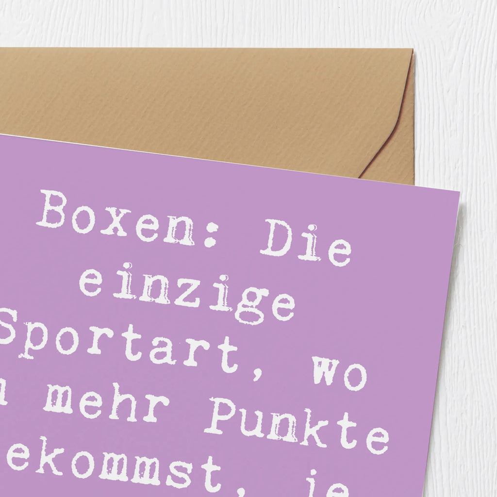 Deluxe Karte Spruch Boxen Schnell Entscheiden Karte, Grußkarte, Klappkarte, Einladungskarte, Glückwunschkarte, Hochzeitskarte, Geburtstagskarte, Hochwertige Grußkarte, Hochwertige Klappkarte, Geschenk, Sport, Sportart, Hobby, Schenken, Danke, Dankeschön, Auszeichnung, Gewinn, Sportler