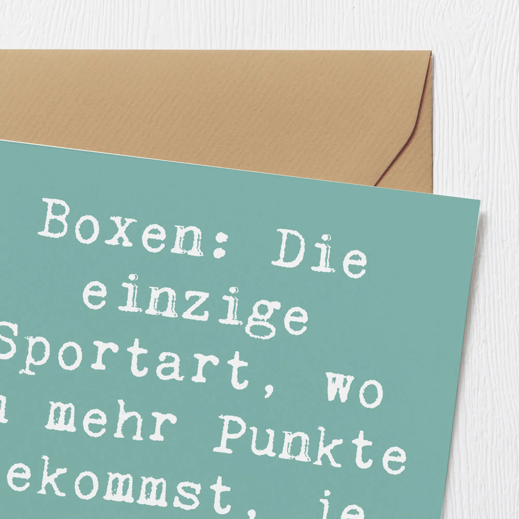 Deluxe Karte Spruch Boxen Schnell Entscheiden Karte, Grußkarte, Klappkarte, Einladungskarte, Glückwunschkarte, Hochzeitskarte, Geburtstagskarte, Hochwertige Grußkarte, Hochwertige Klappkarte, Geschenk, Sport, Sportart, Hobby, Schenken, Danke, Dankeschön, Auszeichnung, Gewinn, Sportler