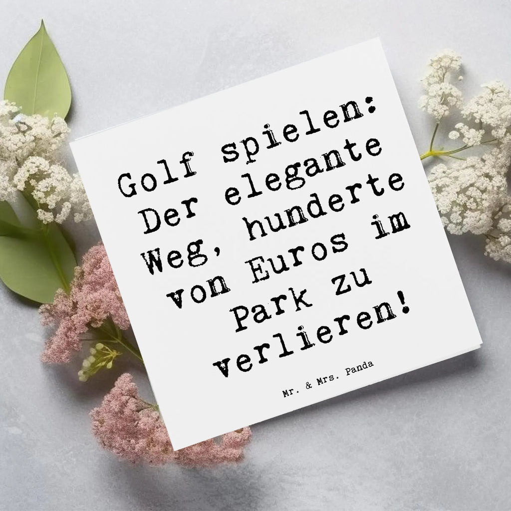 Deluxe Karte Spruch Golf Eleganz Karte, Grußkarte, Klappkarte, Einladungskarte, Glückwunschkarte, Hochzeitskarte, Geburtstagskarte, Hochwertige Grußkarte, Hochwertige Klappkarte, Geschenk, Sport, Sportart, Hobby, Schenken, Danke, Dankeschön, Auszeichnung, Gewinn, Sportler