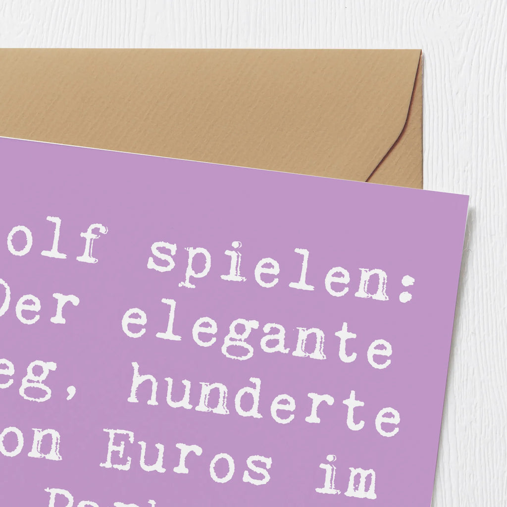 Deluxe Karte Spruch Golf Eleganz Karte, Grußkarte, Klappkarte, Einladungskarte, Glückwunschkarte, Hochzeitskarte, Geburtstagskarte, Hochwertige Grußkarte, Hochwertige Klappkarte, Geschenk, Sport, Sportart, Hobby, Schenken, Danke, Dankeschön, Auszeichnung, Gewinn, Sportler